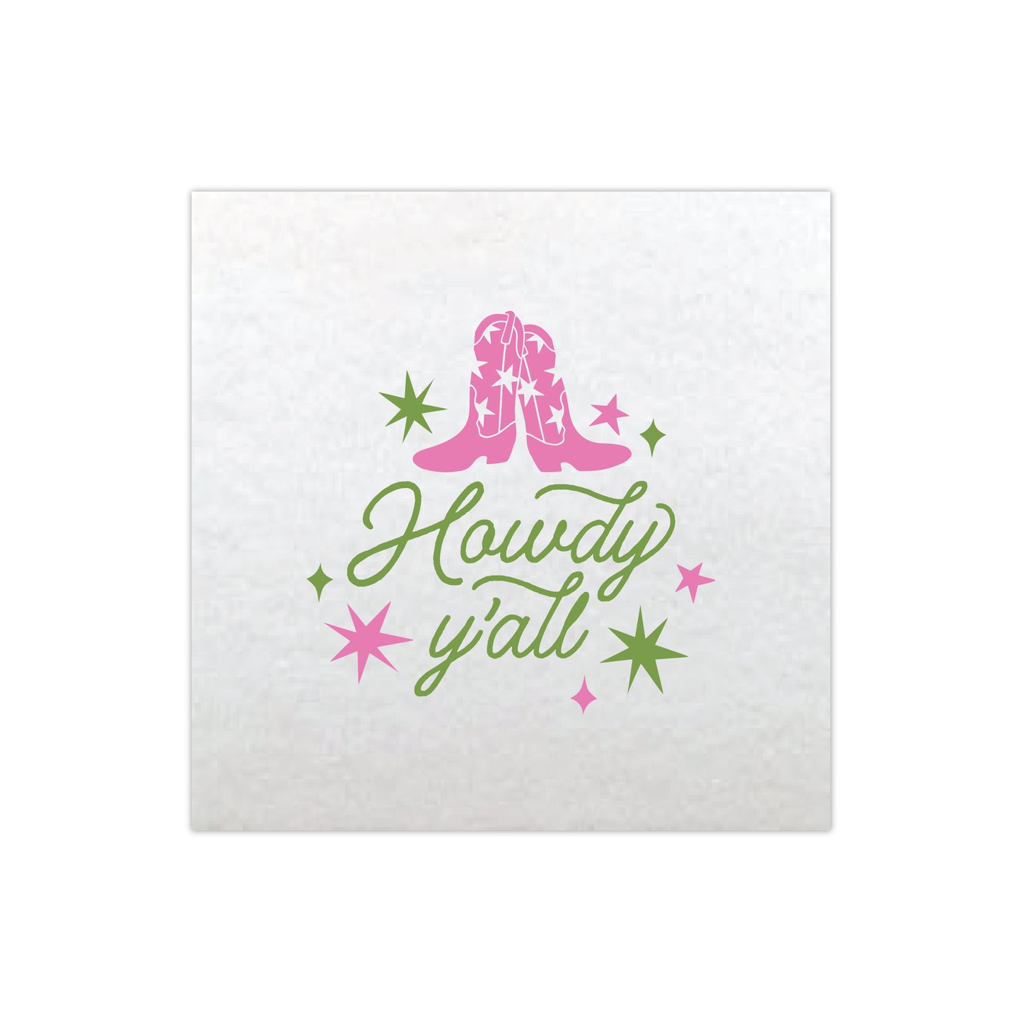 "Linen-Like" Cocktail Napkin | HOWDY Y'ALL