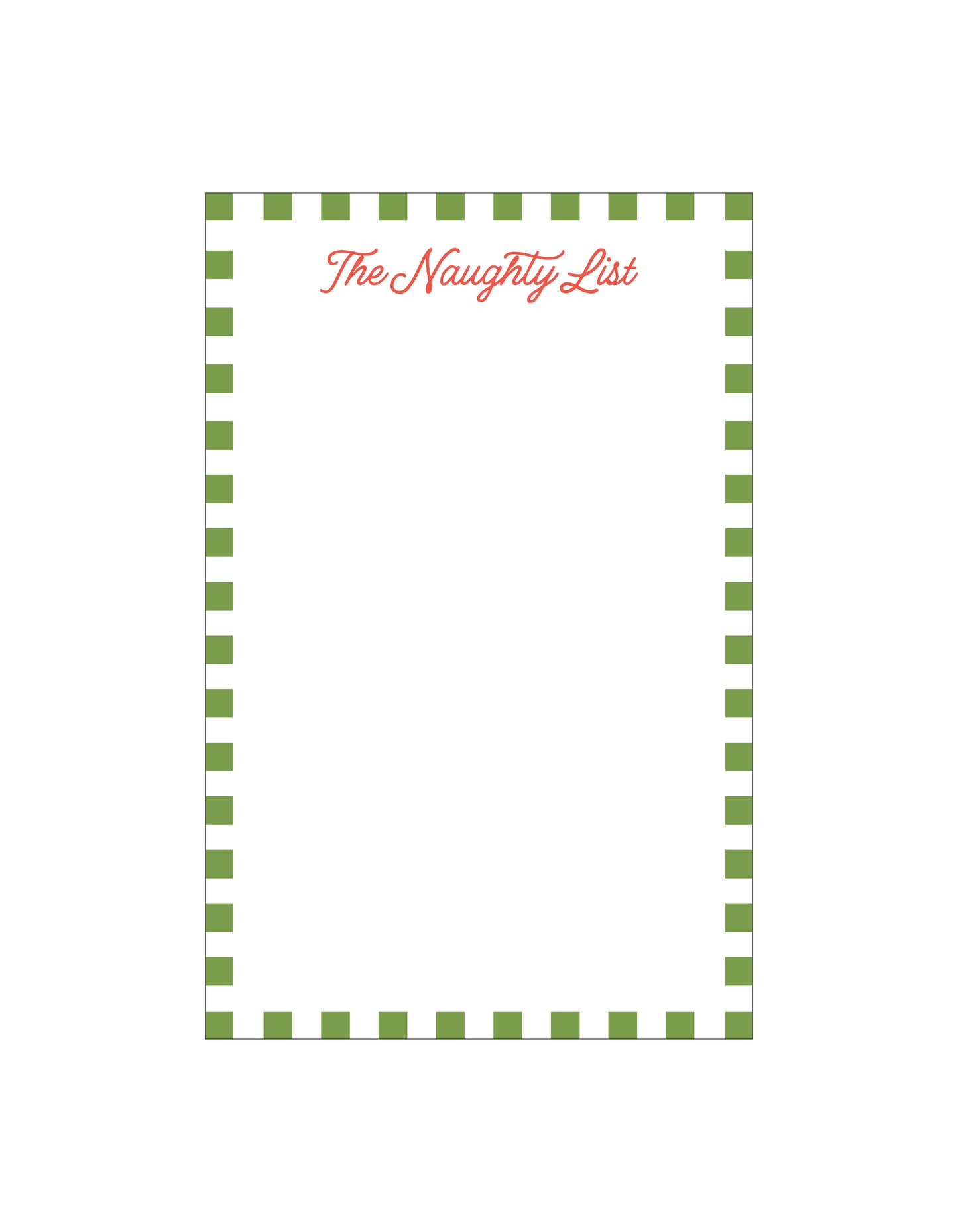 Holiday Notepad | NAUGHTY LIST